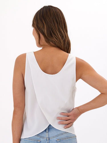 Judie Breezy Linen Crossover Tank Womens Tops Tanks Threads 4 Thought