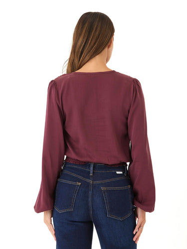 Aubree Eco Woven Smocked Waist Blouse Womens Tops Long Shirt Threads 4 Thought