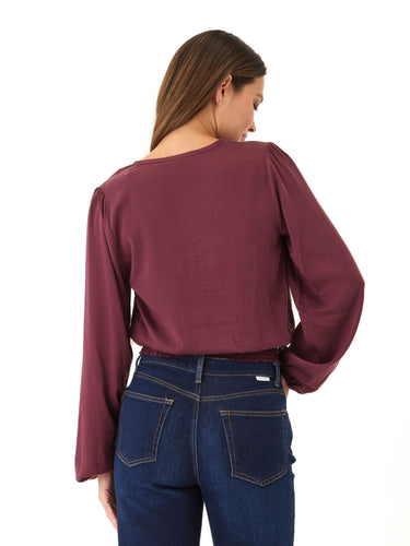 Aubree Eco Woven Smocked Waist Blouse Womens Tops Long Shirt Threads 4 Thought