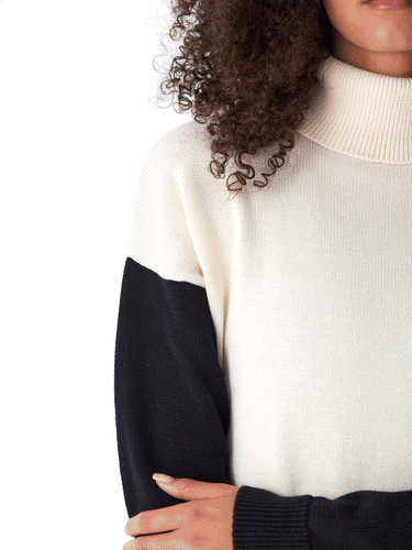 Avery Colorblock Turtleneck Sweater Threads 4 Thought