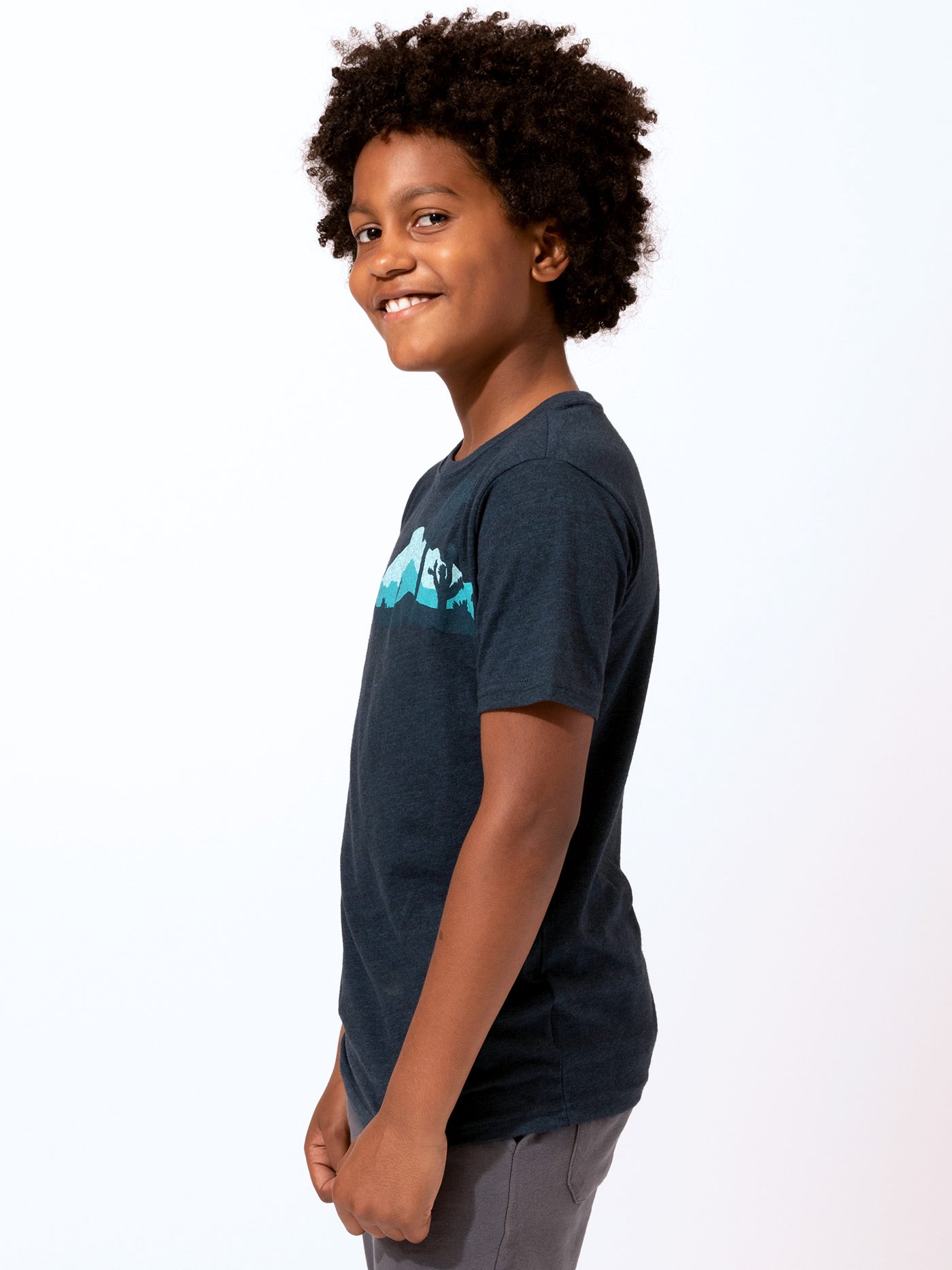 Boy's Mountain Silhouette Graphic Tee Boys Tops Tshirt Threads 4 Thought 