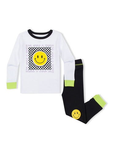 Theo + Leigh X Little Nomad Smiley Pajama Set Kids Pajamas Theo+Leigh 
