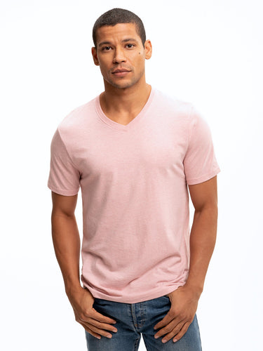 Triblend Short Sleeve V Neck Tee Mens Tops Tshirt Short Threads 4 Thought