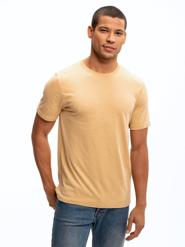 Triblend SS Crew Neck Mens Tops Tshirt Short Threads 4 Thought