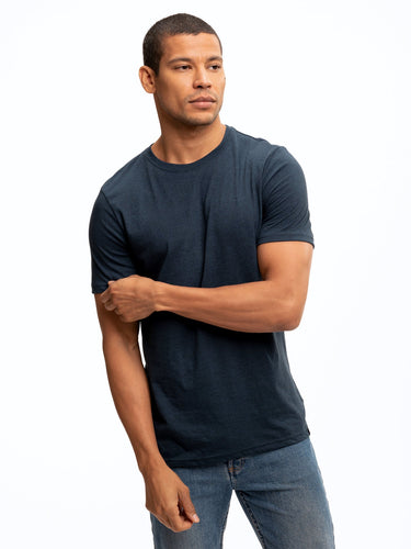 Triblend Crew Neck Tee Mens Tops Tshirt Short Threads 4 Thought