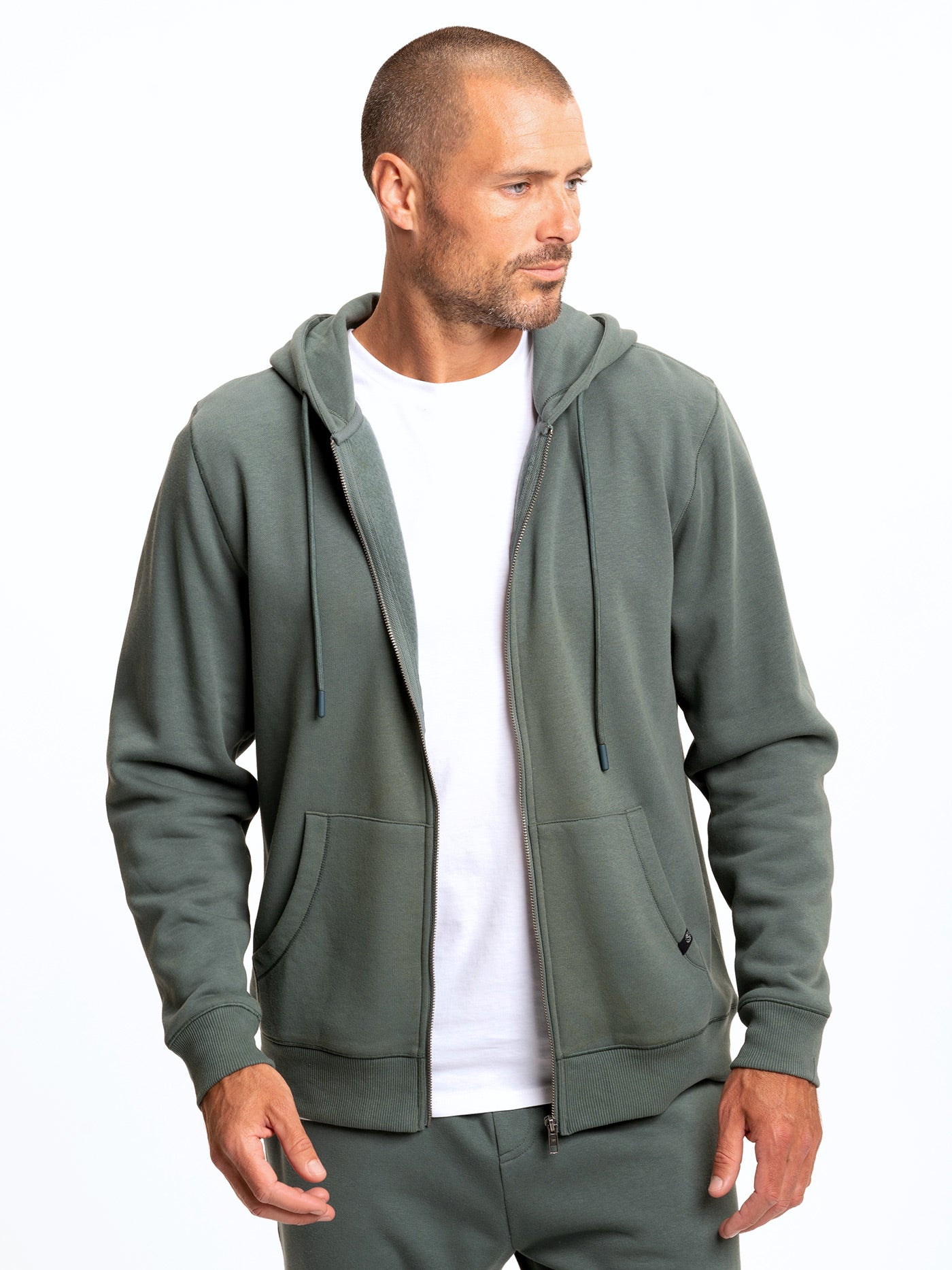 Men's Invincible Fleece Zip Hoodie Mens Outerwear Sweatshirt Threads 4 Thought 
