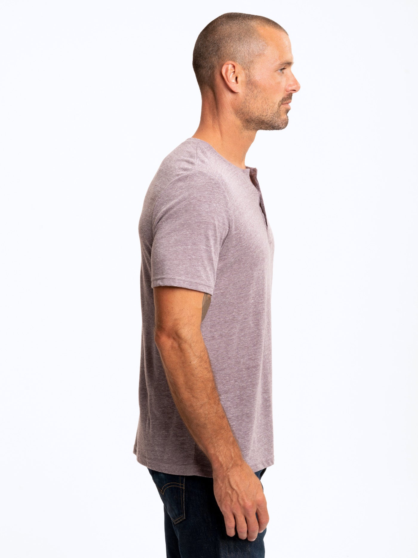 Triblend Henley Mens Tops Tshirt Short Threads 4 Thought 