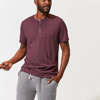 Triblend Henley Mens Tops Threads 4 Thought