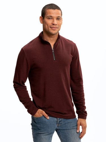 Kace Featherweight Lounge Mock Neck Mens Outerwear Sweatshirt Threads 4 Thought