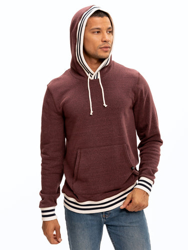 Tyson Contrast Rib Pullover Hoodie Mens Outerwear Sweatshirt Threads 4 Thought