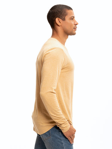 Kye Triblend Long Sleeve Crew Mens Tops Tshirt Long Threads 4 Thought