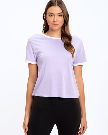 Clea Crop Ringer Tee Womens Tops Short Threads 4 Thought 