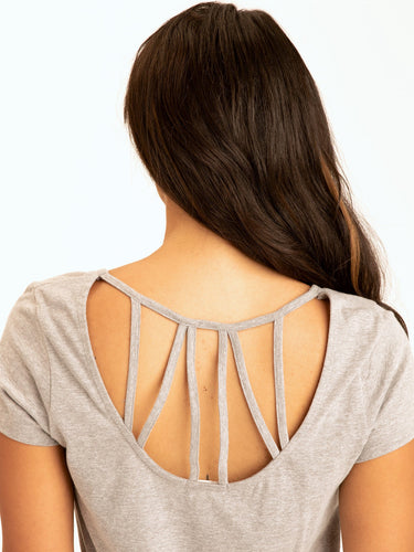 Moiraine Back Cut Out Tee Womens Tops Short Threads 4 Thought