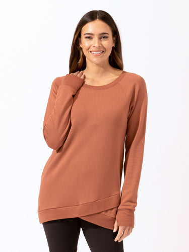 Leanna Feather Fleece Tunic Womens Outerwear Sweatshirt Threads 4 Thought