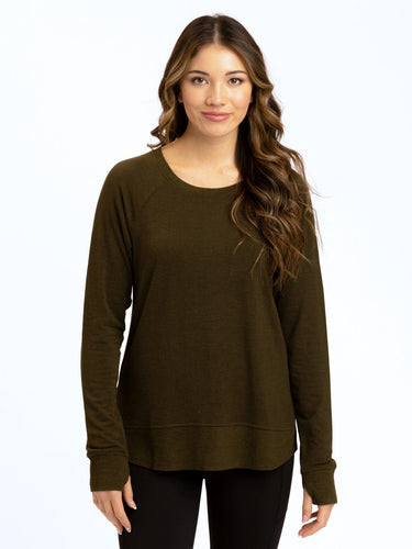 Leelu Rib Hem Raglan Womens Outerwear Sweatshirt Threads 4 Thought