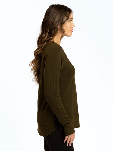 Leelu Rib Hem Raglan Womens Outerwear Sweatshirt Threads 4 Thought