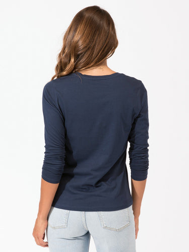 Women's Invincible Long Sleeve V-Neck Womens Tops Top Threads 4 Thought
