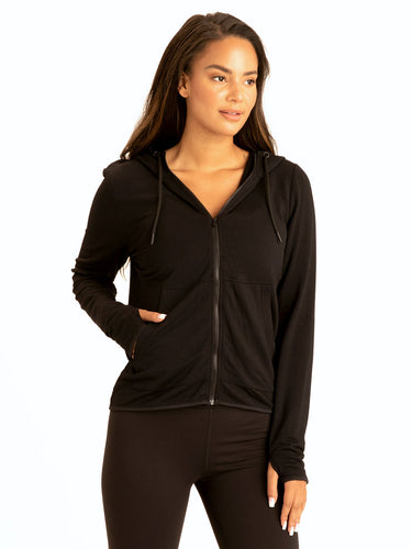 Sybil FeatherLoop Athleisure Jacket Womens Outerwear Sweatshirt Threads 4 Thought