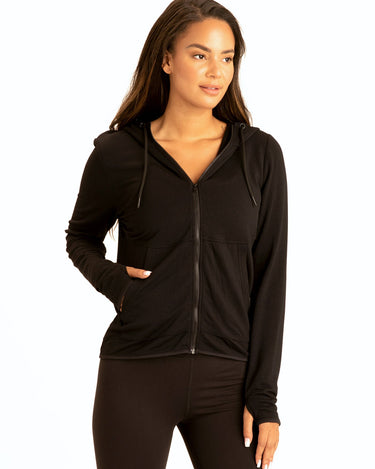 Sybil FeatherLoop Athleisure Jacket Womens Outerwear Sweatshirt Threads 4 Thought 