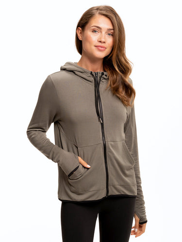 Sybil FeatherLoop Athleisure Jacket Womens Outerwear Sweatshirt Threads 4 Thought