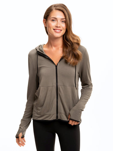 Sybil FeatherLoop Athleisure Jacket Womens Outerwear Sweatshirt Threads 4 Thought