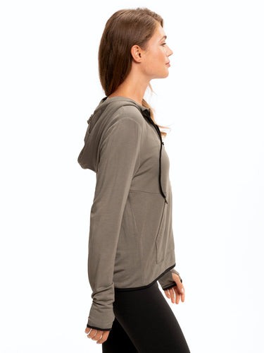 Sybil FeatherLoop Athleisure Jacket Womens Outerwear Sweatshirt Threads 4 Thought