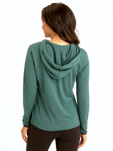 Kyanna FeatherLoop Half Zip Hoodie Womens Outerwear Sweatshirt Threads 4 Thought