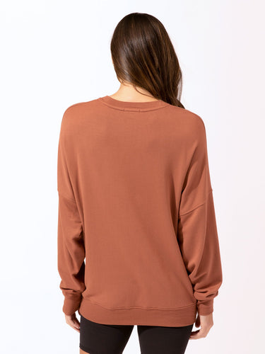 Cathy Boyfriend Feather Fleece Pullover Womens Outerwear Sweatshirt Threads 4 Thought