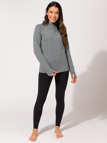 Belinda Luxe Fleece 1/4-Zip Jacket Womens Outerwear Sweatshirt Threads 4 Thought
