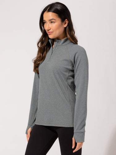 Belinda Luxe Fleece 1/4-Zip Jacket Womens Outerwear Sweatshirt Threads 4 Thought