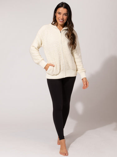 Vivi Boucle Zip Hoodie Womens Outerwear Sweatshirt Threads 4 Thought