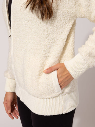 Vivi Boucle Zip Hoodie Womens Outerwear Sweatshirt Threads 4 Thought