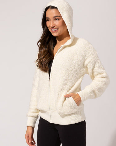 Vivi Boucle Zip Hoodie Womens Outerwear Sweatshirt Threads 4 Thought 