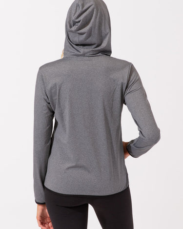 Brushed Jersey Half Zip Hoodie Womens Outerwear Sweatshirt Threads 4 Thought 