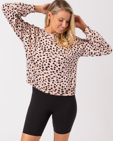 Samira Animal Print Sweatshirt Womens Outerwear Sweatshirt Threads 4 Thought 