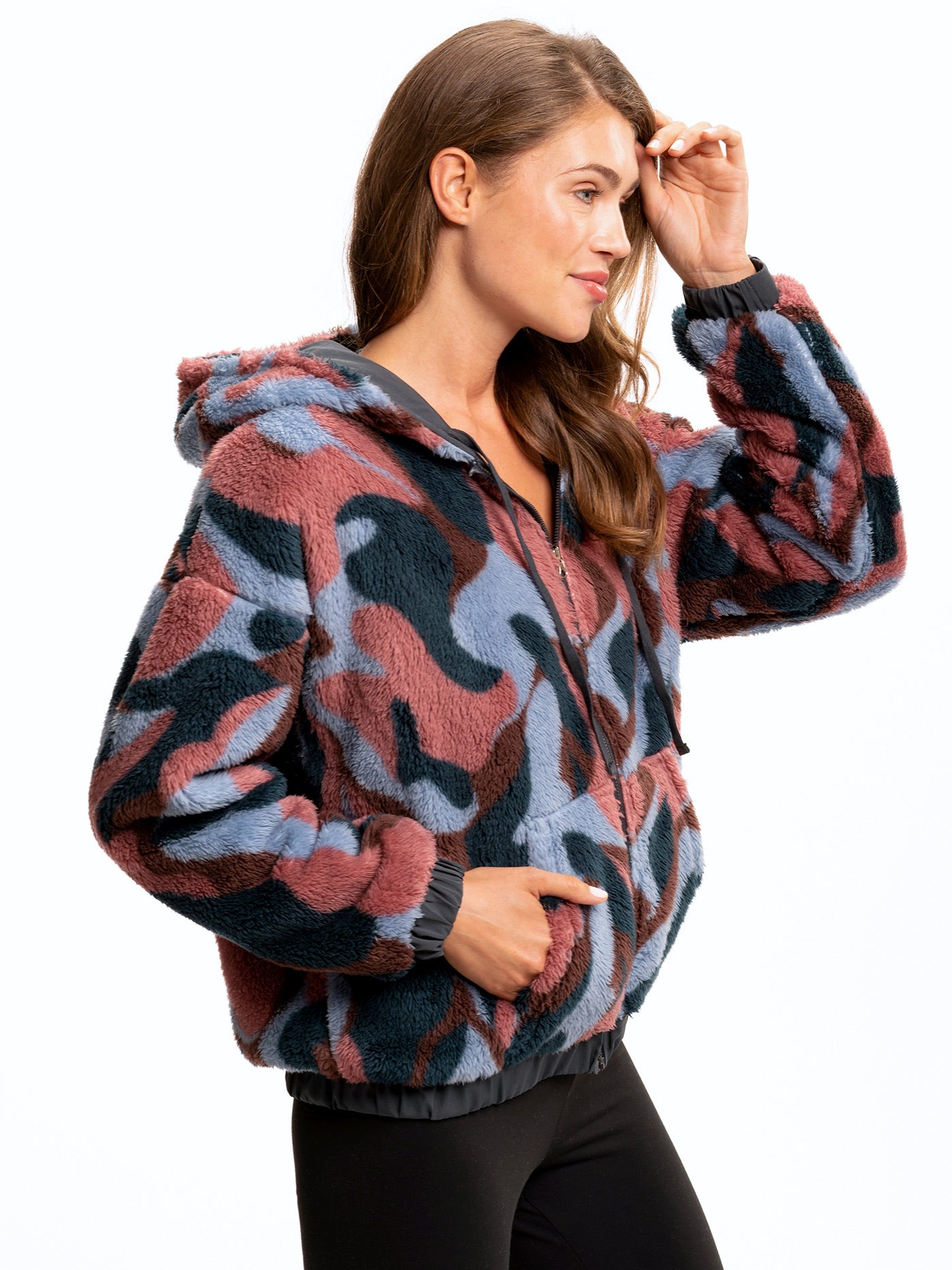 Hallie Reversible Sherpa Jacket Womens Outerwear Sweatshirt Threads 4 Thought 