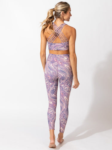 Strappy Aerial Marble Print Sports Bra Womens Tops SportsBra Threads 4 Thought