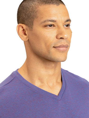 Triblend Short Sleeve V-Neck Tee Mens Tops Tshirt Short Threads 4 Thought