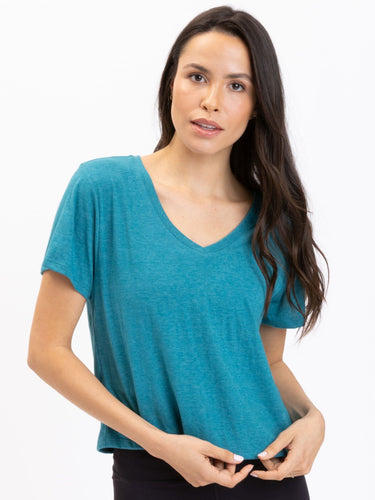 Ada Triblend V-Neck Tee Womens Tops Short Threads 4 Thought