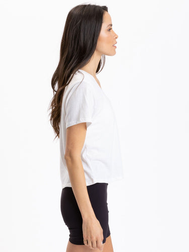 Ada Triblend V-Neck Tee Womens Tops Short Threads 4 Thought