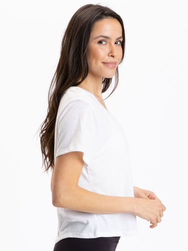 Ada Triblend V-Neck Tee Womens Tops Short Threads 4 Thought