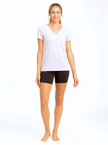 Pattie Triblend V-Neck Tee Womens Tops Short Threads 4 Thought