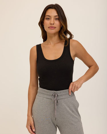 Mirabel Luxe Jersey Fitted Crop Tank Womens Tops Tanks Threads 4 Thought 