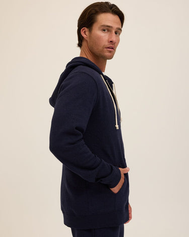 Triblend Zip Fleece Hoodie Mens Outerwear Sweatshirt Threads 4 Thought 