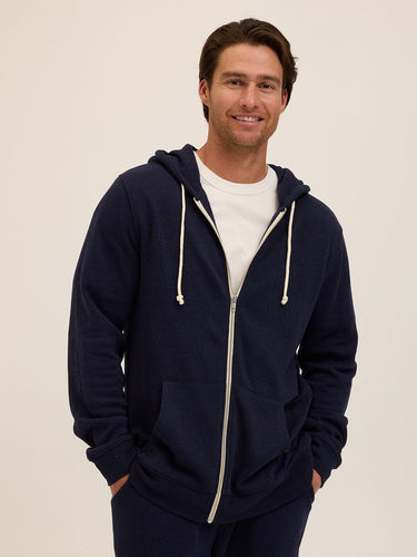 Triblend Zip Fleece Hoodie Mens Outerwear Sweatshirt Threads 4 Thought 