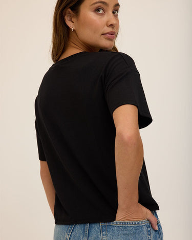 Shana Modal Terry Tee Womens Tops Short Tee Threads 4 Thought 
