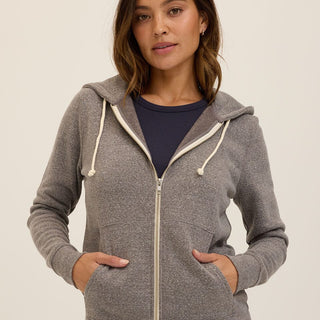Triblend Zip Hoodie Womens Outerwear Sweatshirt Threads 4 Thought 