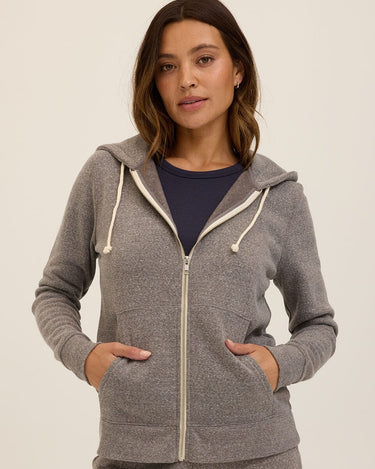 Triblend Zip Hoodie Womens Outerwear Sweatshirt Threads 4 Thought 