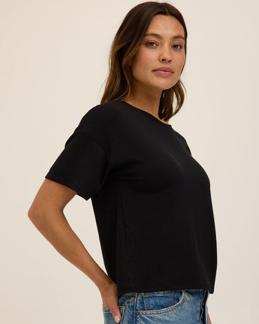 Shana Modal Terry Tee Womens Tops Short Tee Threads 4 Thought 