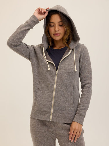 Triblend Zip Hoodie Womens Outerwear Sweatshirt Threads 4 Thought 